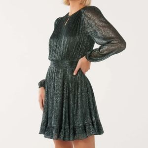 Ever New Goldie Long Sleeve Plisse Mini Dress